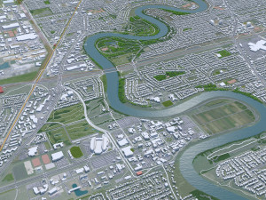 Winnipeg city Manitoba Canada 60km Modello 3D