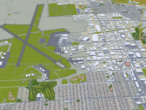 Winnipeg city Manitoba Canada 60km Modello 3D