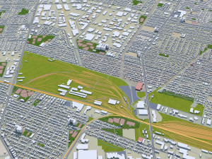 Winnipeg city Manitoba Canada 60km Modello 3D