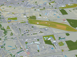 Winnipeg city Manitoba Canada 60km Modello 3D