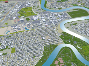 Winnipeg city Manitoba Canada 60km Modello 3D