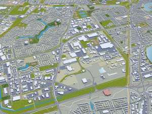 Winnipeg city Manitoba Canada 60km Modello 3D