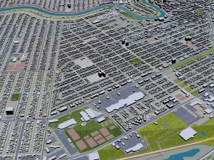 Winnipeg city Manitoba Canada 60km Modello 3D