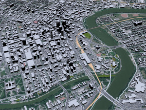 Winnipeg city Manitoba Canada 60km Modello 3D