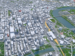 Winnipeg city Manitoba Canada 60km Modello 3D