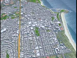 Wollongong city Australia 30km 3D Model