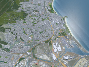 Wollongong city Australia 30km 3D Model