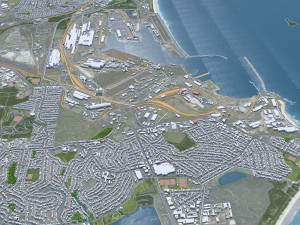 Wollongong city Australia 30km 3D Model
