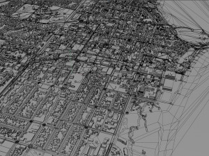 Wollongong city Australia 30km 3D Model