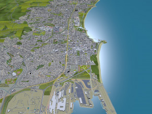 Wollongong city Australia 30km 3D Model