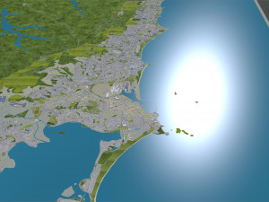 Wollongong city Australia 30km 3D Model