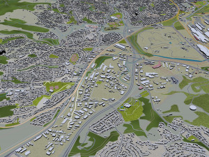 Wollongong city Australia 30km 3D Model
