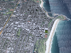 Wollongong city Australia 30km 3D Model