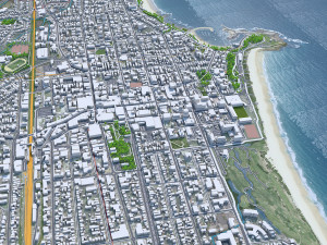Wollongong city Australia 30km 3D Model