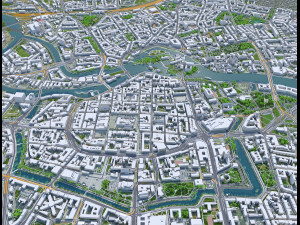 Wroclaw city Poland 50km 3D मॉडल