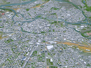 Wroclaw city Poland 50km 3D मॉडल