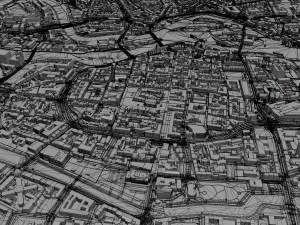 Wroclaw city Poland 50km 3D Model