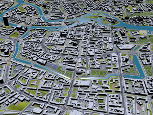 Wroclaw city Poland 50km 3D मॉडल