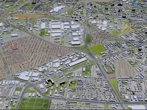 Wroclaw city Poland 50km 3D Model