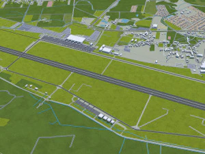 Wroclaw city Poland 50km 3D Model