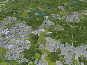 Wroclaw city Poland 50km 3D Model