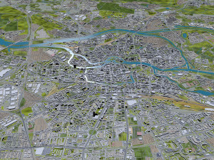 Wroclaw city Poland 50km 3D मॉडल