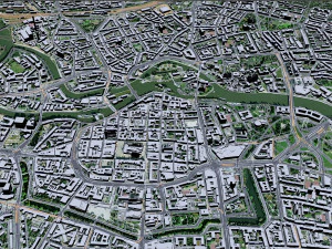 Wroclaw city Poland 50km 3D Model