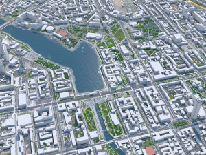 Yekaterinburg city Russia 70km 3D Model
