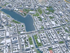 Citt&agrave; di Ekaterinburg Russia 70 km Modello 3D