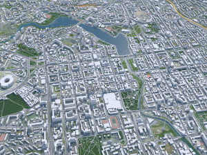 Yekaterinburg city Russia 70km 3D Model