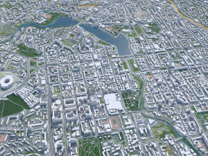 Citt&agrave; di Ekaterinburg Russia 70 km Modello 3D