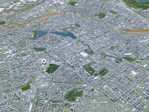 Yekaterinburg city Russia 70km 3D Model