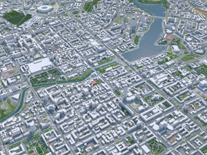 Yekaterinburg city Russia 70km 3D Model