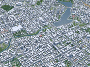 Citt&agrave; di Ekaterinburg Russia 70 km Modello 3D