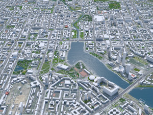 Yekaterinburg city Russia 70km 3D Model