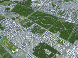 Yekaterinburg city Russia 70km 3D Model