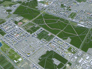 Citt&agrave; di Ekaterinburg Russia 70 km Modello 3D
