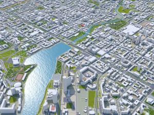 Yekaterinburg city Russia 70km 3D Model
