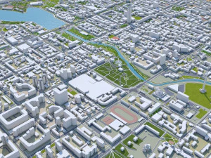 Citt&agrave; di Ekaterinburg Russia 70 km Modello 3D
