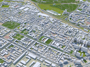 Yekaterinburg city Russia 70km 3D Model