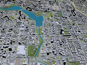 Yekaterinburg city Russia 70km 3D Model