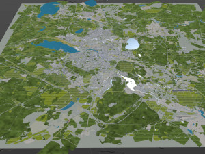 Yekaterinburg city Russia 70km 3D Model