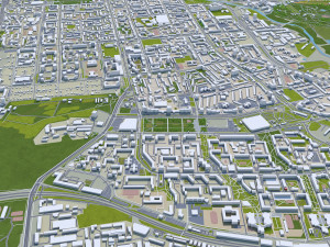 Yekaterinburg city Russia 70km 3D Model