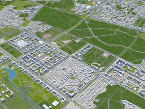 Yekaterinburg city Russia 70km 3D Model