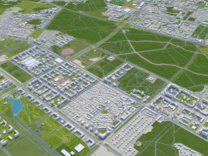 Citt&agrave; di Ekaterinburg Russia 70 km Modello 3D