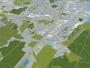 Citt&agrave; di Ekaterinburg Russia 70 km Modello 3D
