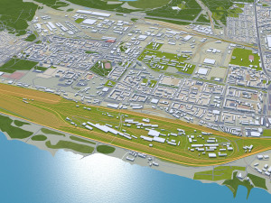 Yekaterinburg city Russia 70km 3D Model