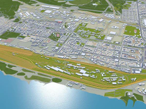 Citt&agrave; di Ekaterinburg Russia 70 km Modello 3D
