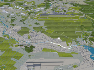 Yekaterinburg city Russia 70km 3D Model