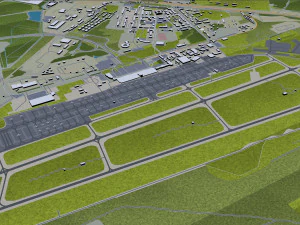 Citt&agrave; di Ekaterinburg Russia 70 km Modello 3D